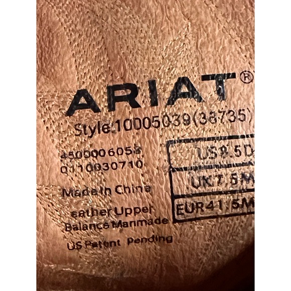 Ariat Men's Leather Tennessee UT Vols Western Boots Size 8.5 D worn Once - Picture 7 of 12